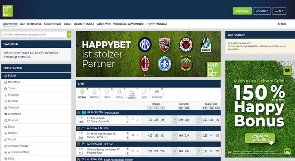 happybet sportwetten webseite